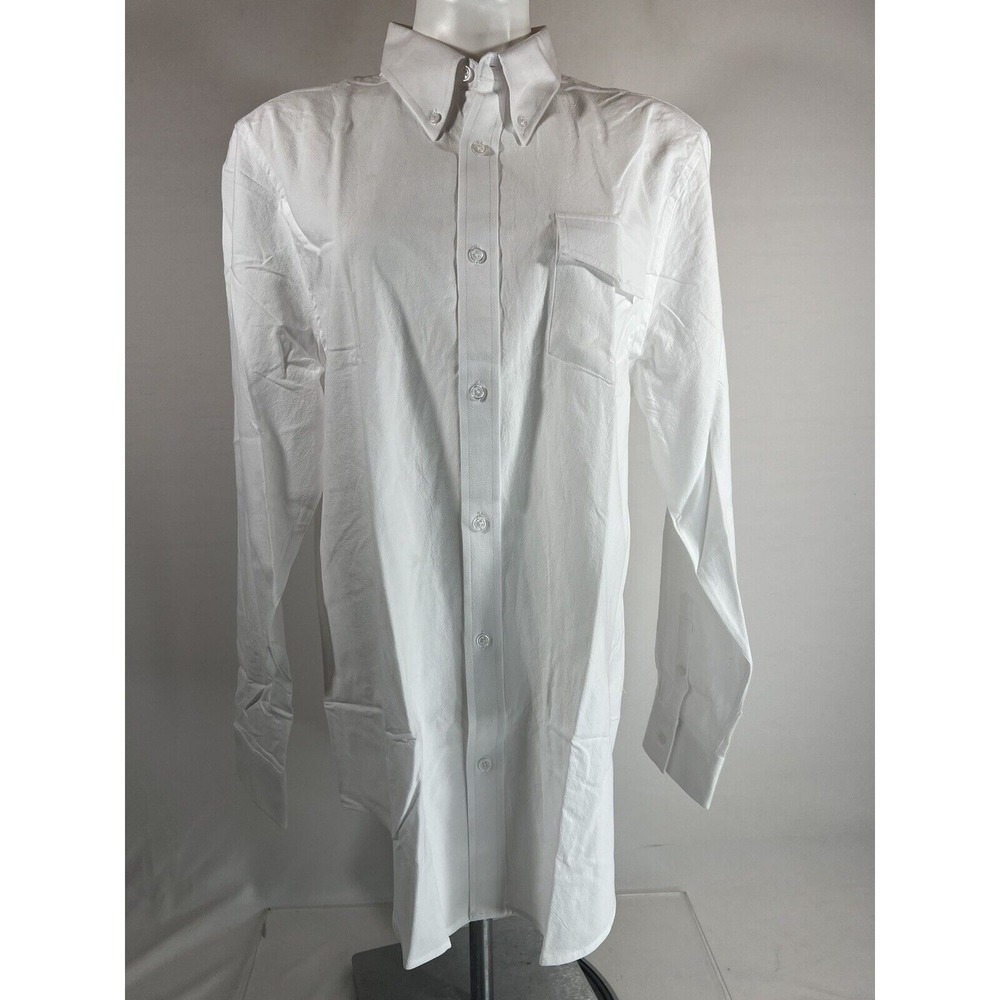 Five Four Shirt Mens Large White Button Down Long Sleeve Minimalist Modern